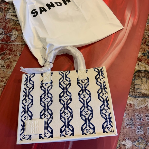 SANDRO monogram-printtote bag NWT - Picture 5 of 8